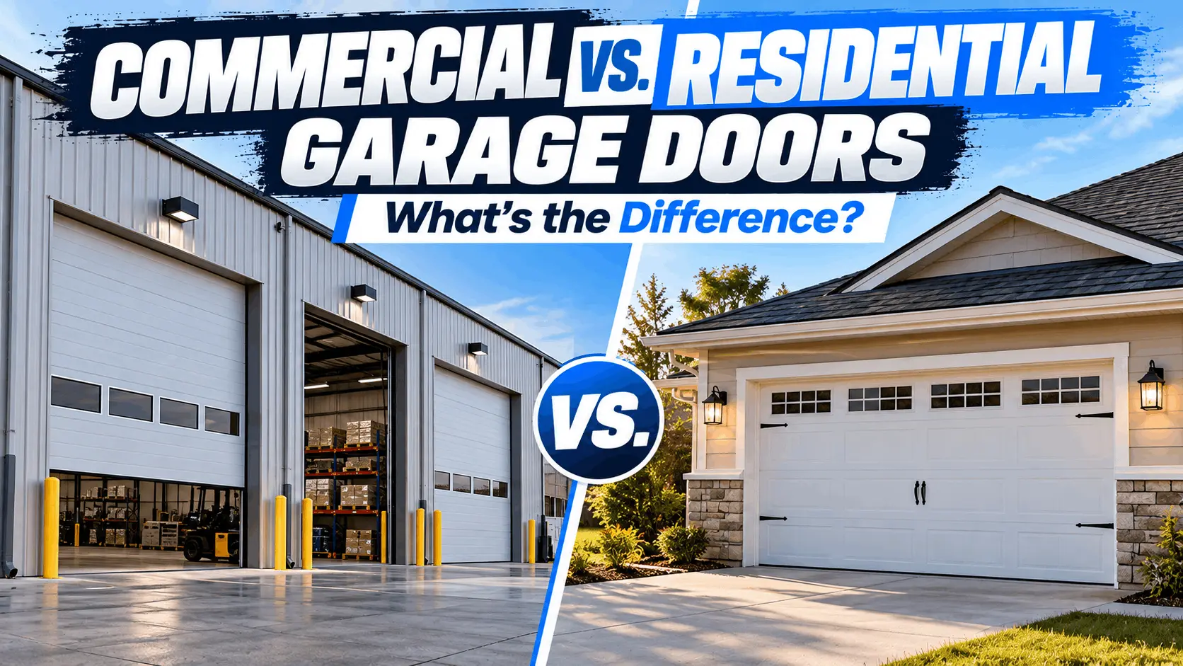 Commercial Garage Doors vs. Residential Garage Doors
